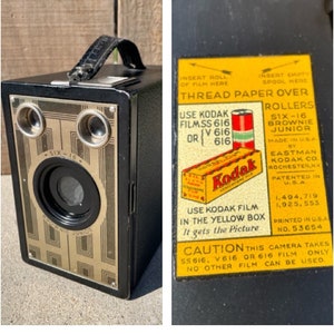 Vintage Art Deco Kodak Six-16 Brownie Junior Box Camera