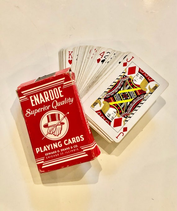 Buy Vintage Enardoe Superior Quality Playing Cards Edward O. Drake CO. Chicago Online in India Etsy
