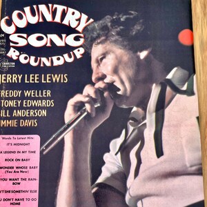 Vintage April 1975 County Song Roundup Magazine, Jerry Lee Lewis