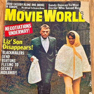 Vintage July 1972 Movie World Magazine Tabloid