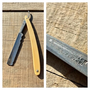 Vintage Warranted H.M. Christensen Brockton Mass. Straight Razor