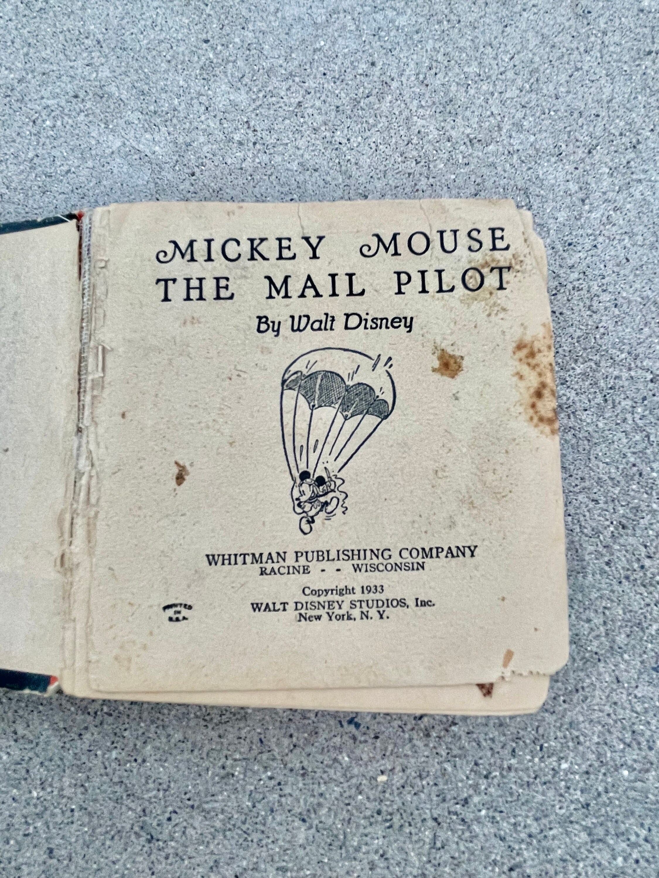 Vintage 1933 Mickey Mouse Mail Pilot Big Little Book Hardcover - Etsy