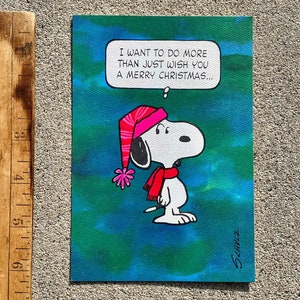 Carte de Noël vintage 1958 Peanuts Snoopy Hallmark