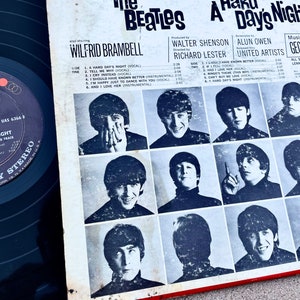 Vintage The Beatles Original Motion Soundtrack A Hard Days Night United Artists Vinyl Album image 8