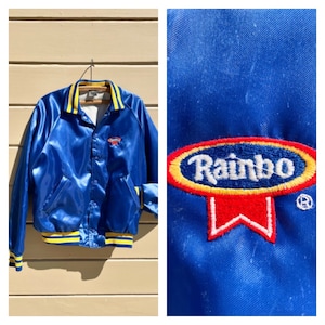 Vintage Rainbo Bread Bakery Company Aristo Jac Bomber Letterman Jacket