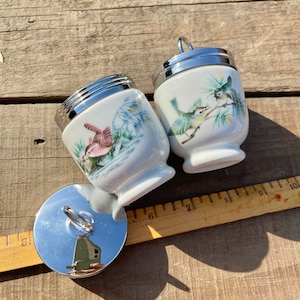 Vintage Worcester Porcelain Made in England Egg Coddlers
