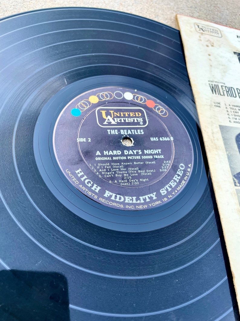 Vintage The Beatles Original Motion Soundtrack A Hard Days Night United Artists Vinyl Album image 4