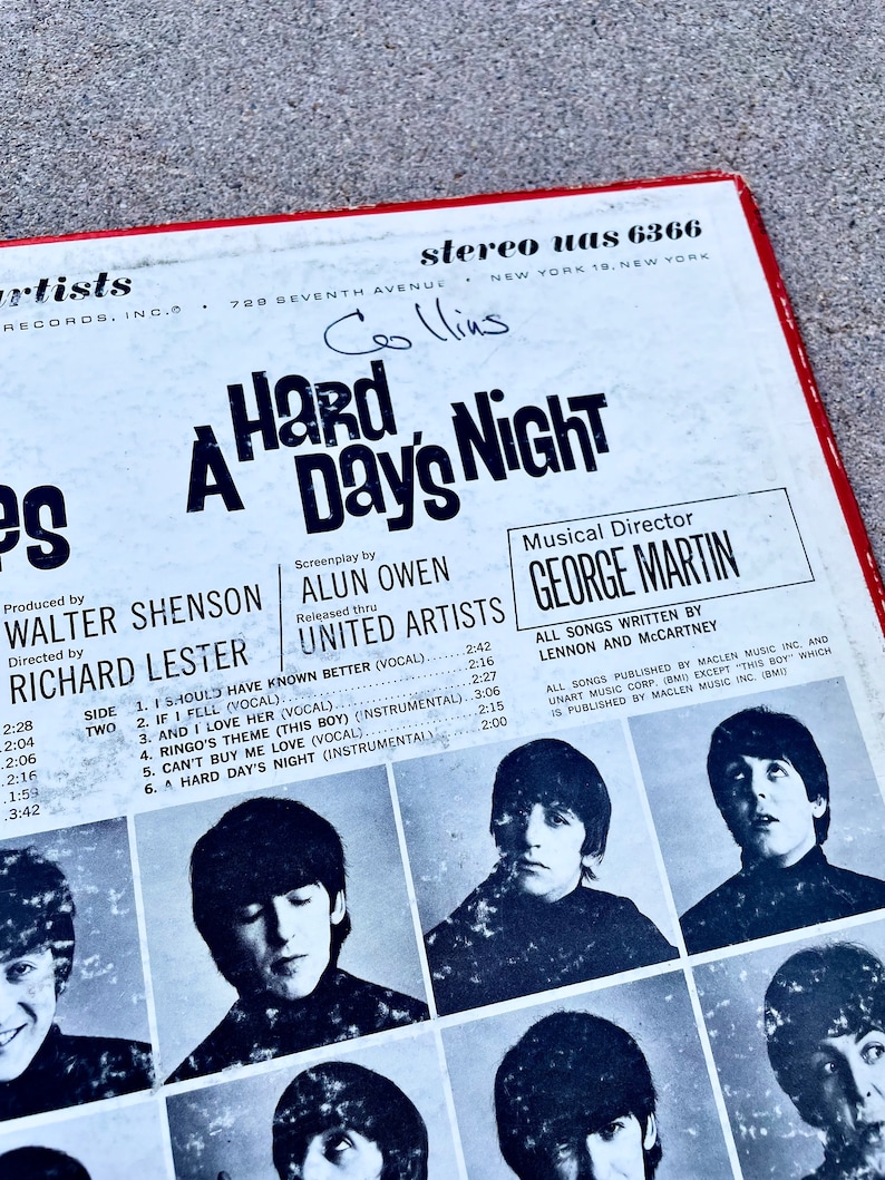 Vintage The Beatles Original Motion Soundtrack A Hard Days Night United Artists Vinyl Album image 7