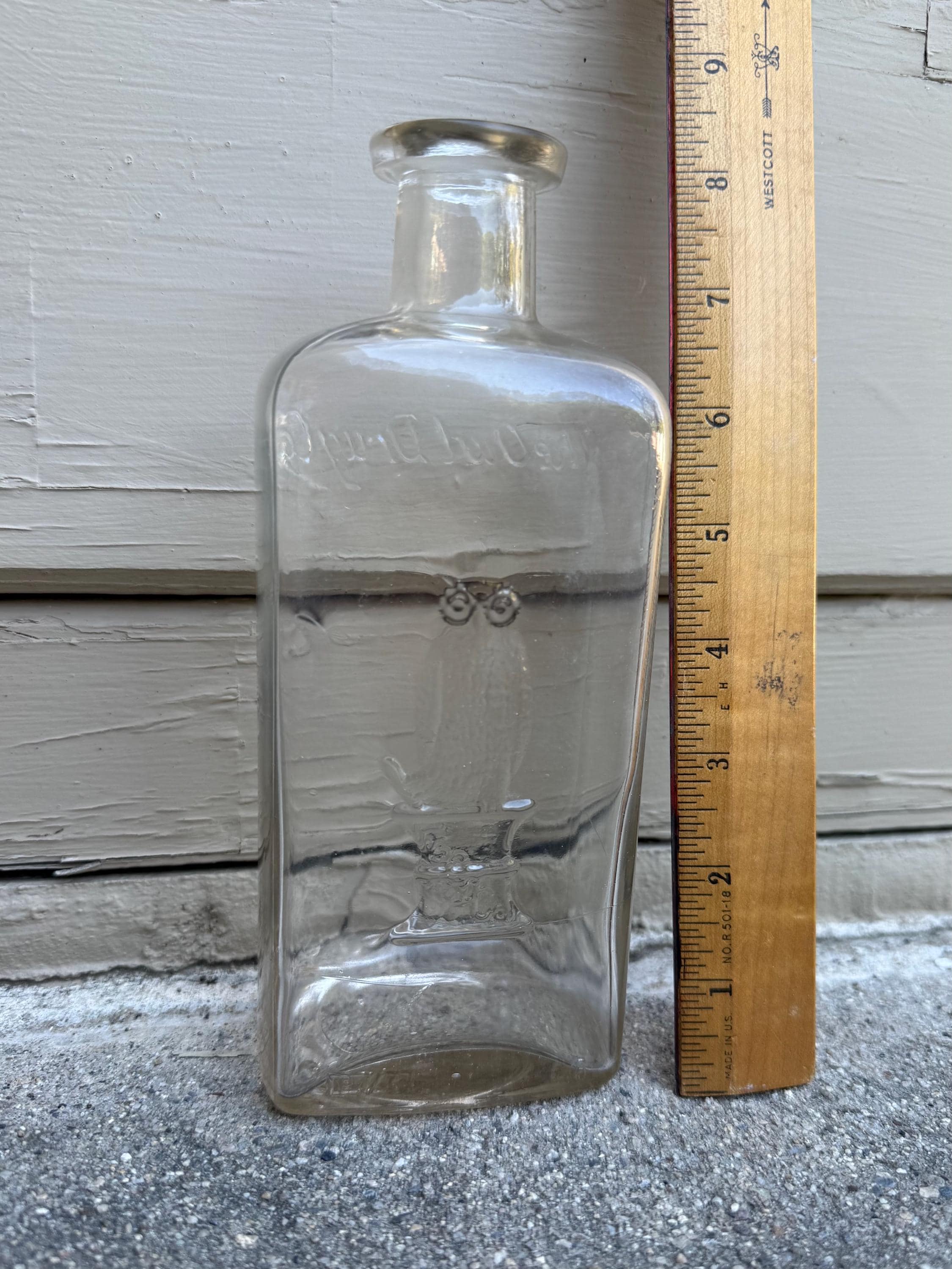 Vintage The Owl Drug Co. Embossed Glass Bottle