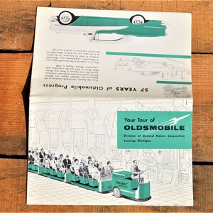 Jahrgang 1950 der General Motors Corporation Oldsmobile Automobilwerk Fabrik Tour Booklet 57 Jahre Fortschritt