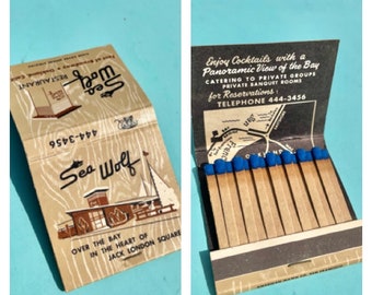 Vintage Sea Wolf Bar Restaurant Jack London Square Oakland Matchbook