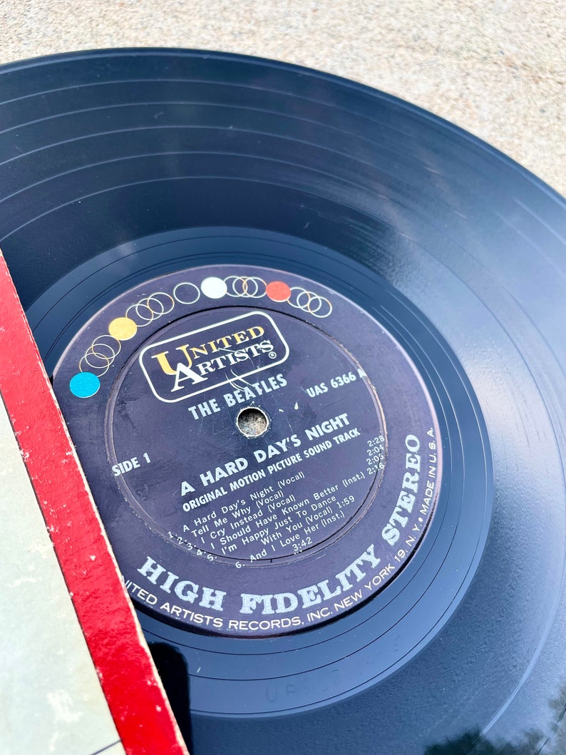 Vintage The Beatles Original Motion Soundtrack A Hard Days Night United Artists Vinyl Album image 3