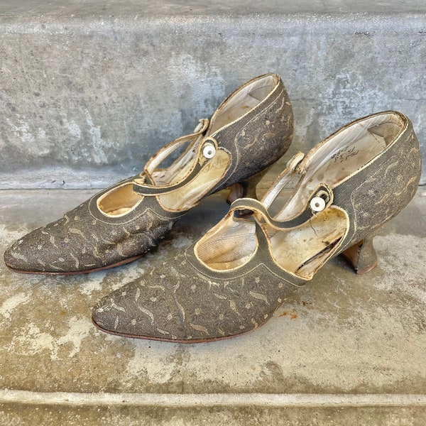 Vintage 1910s-1920s Edwardian/Flapper Women’s Heels Shoes