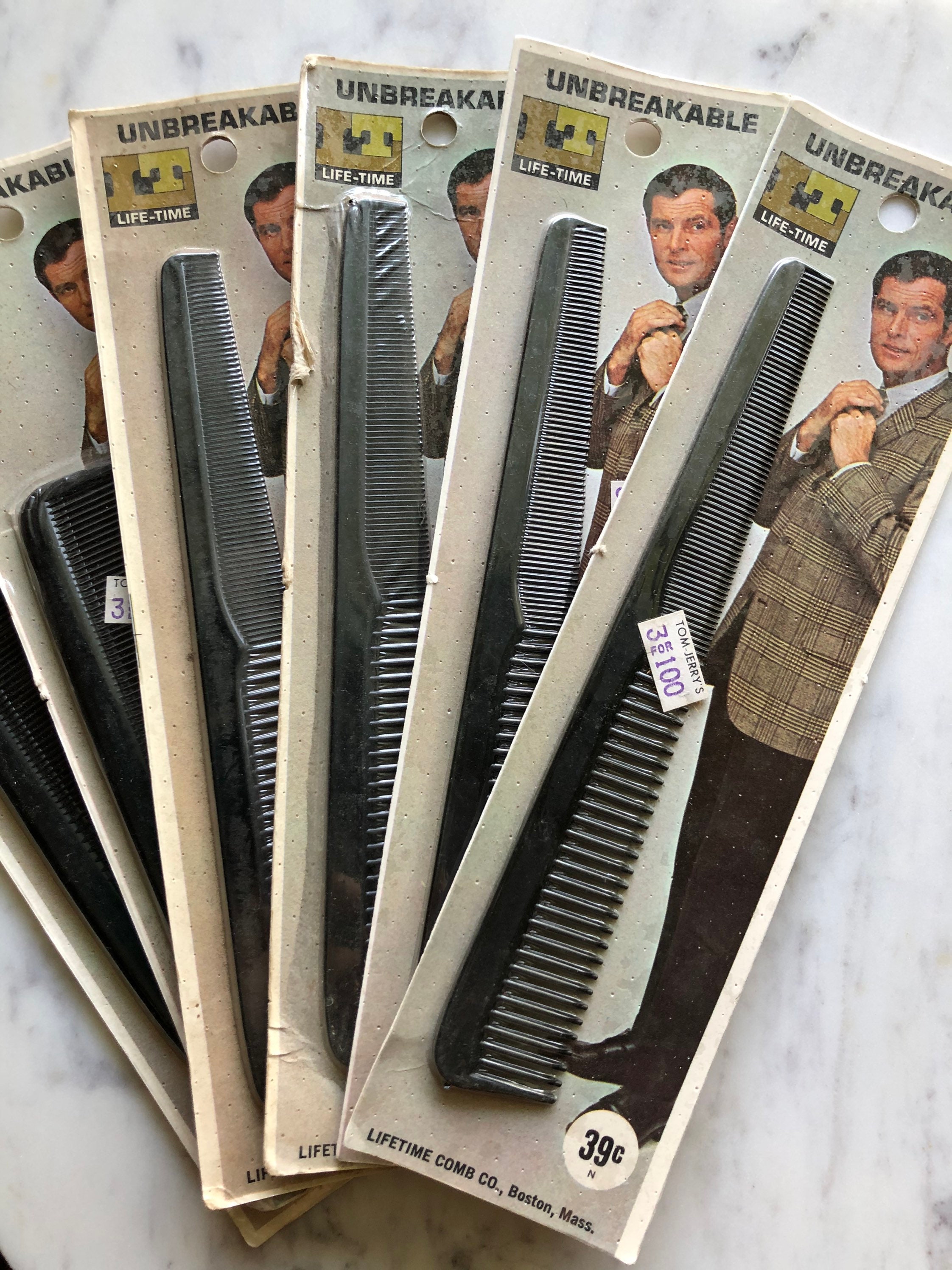 Vintage 1960s Mens Hair Combs Etsy