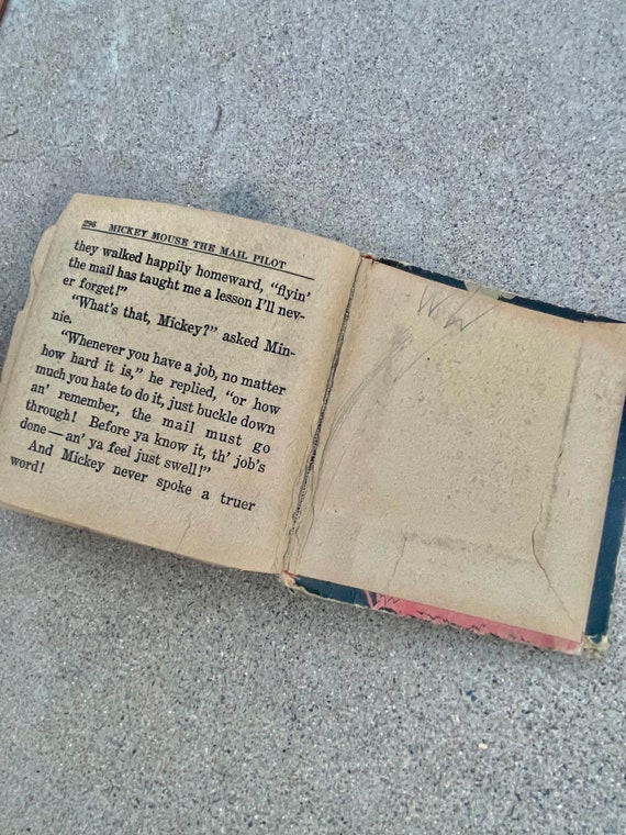 Vintage 1933 Mickey Mouse Mail Pilot Big Little Book Hardcover - Etsy