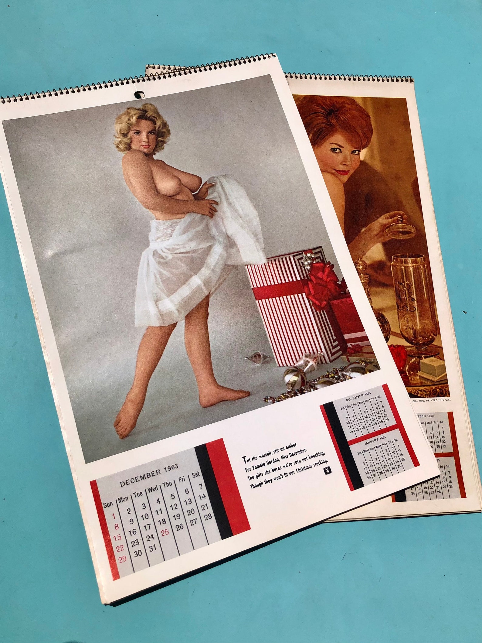 Vintage 1963 Playboy Calendar Etsy