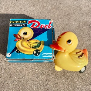 Vintage 1950s/60s Friction Running Duck Toy Hong Kong