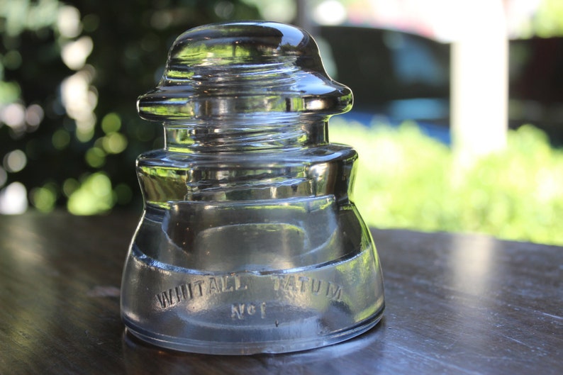 Vintage 1920's Whithall Tatum Model 1 Clear Insulator image 1