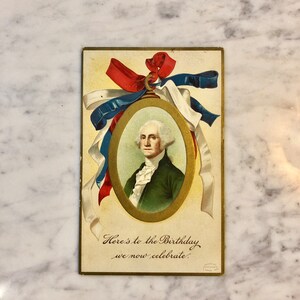 vintage 1909 Carte postale du centenaire de Washington en relief