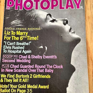 Vintage January 1974 Photoplay Elizabeth Taylor Magazine Tabloid