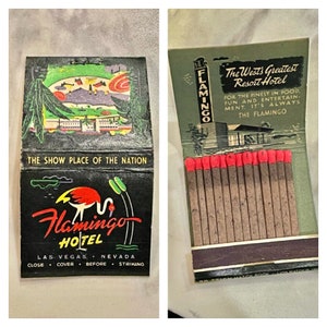 Vintage Flamingo Hotel Casino Las Vegas Feature Matchbook
