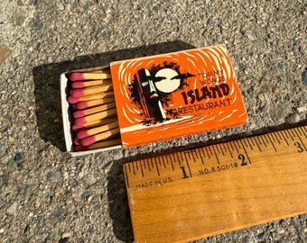 Vintage Tommy Wong’s Island Restaurant Denver Colorado Tiki Matchbox