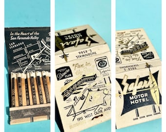 Vintage Safari Motor Motel Fun In The Sun Burbank Ca Feature Matchbook