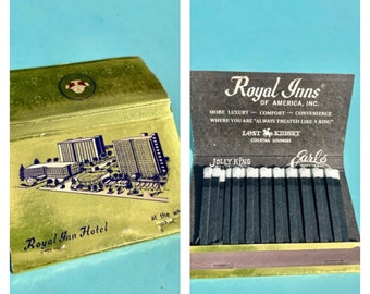 Vintage Royal Inns of America Motel Hotel Gold Matchbook