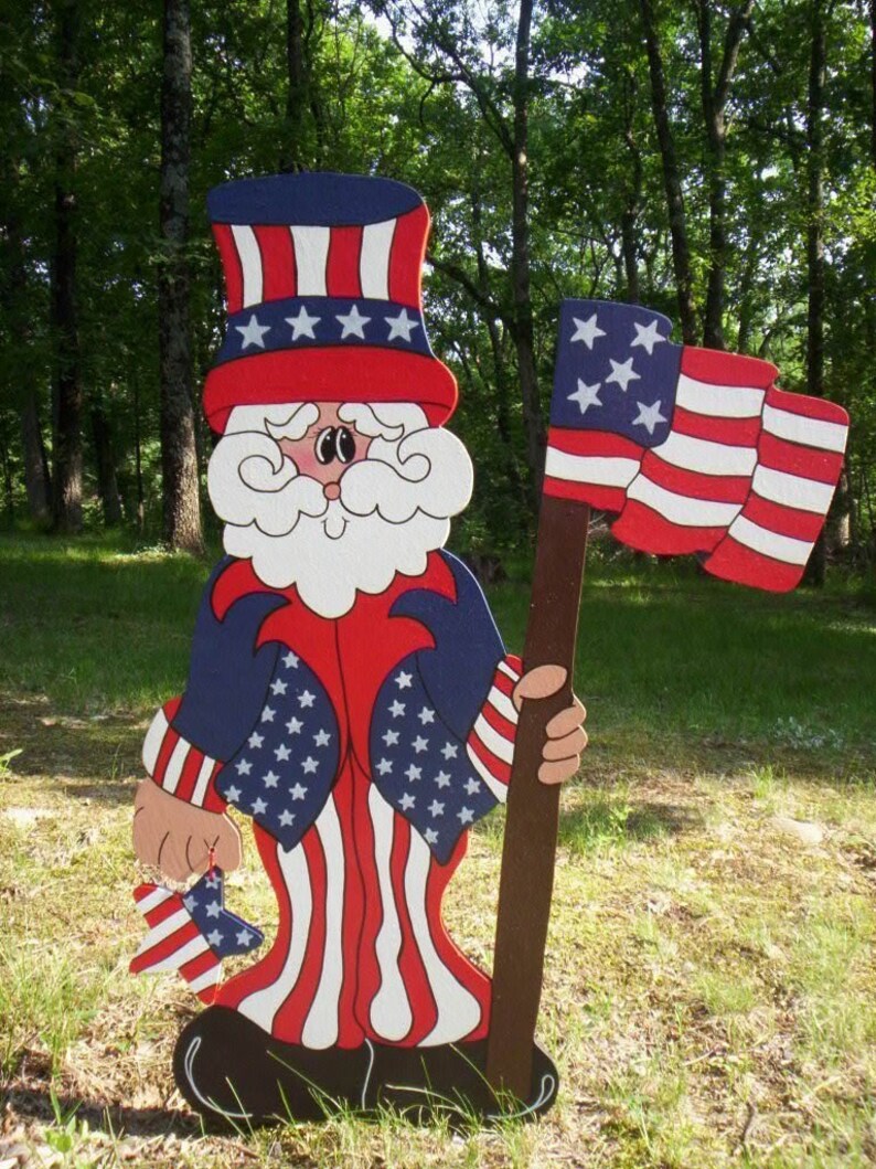 Patriotic Uncle Sam 4th Fourth of July Americana Yard Art ...