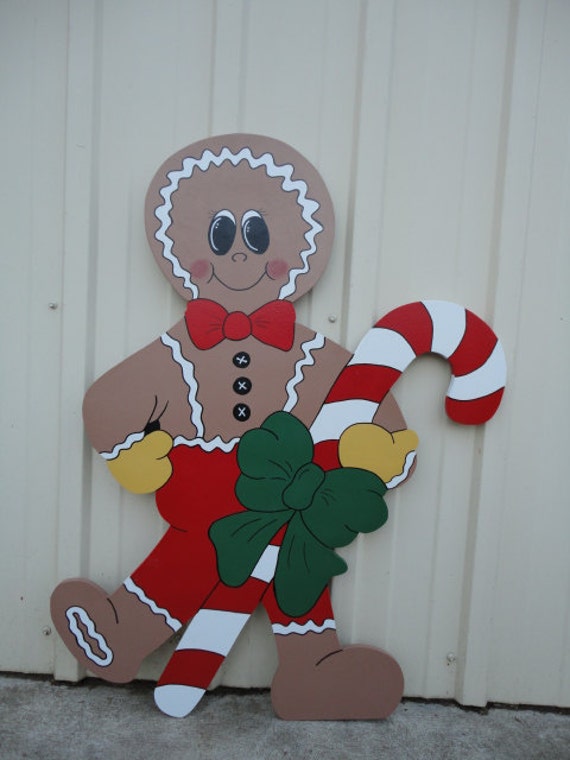 Gingerbread Man Boy Christmas Yard Lawn Art Ornament Etsy