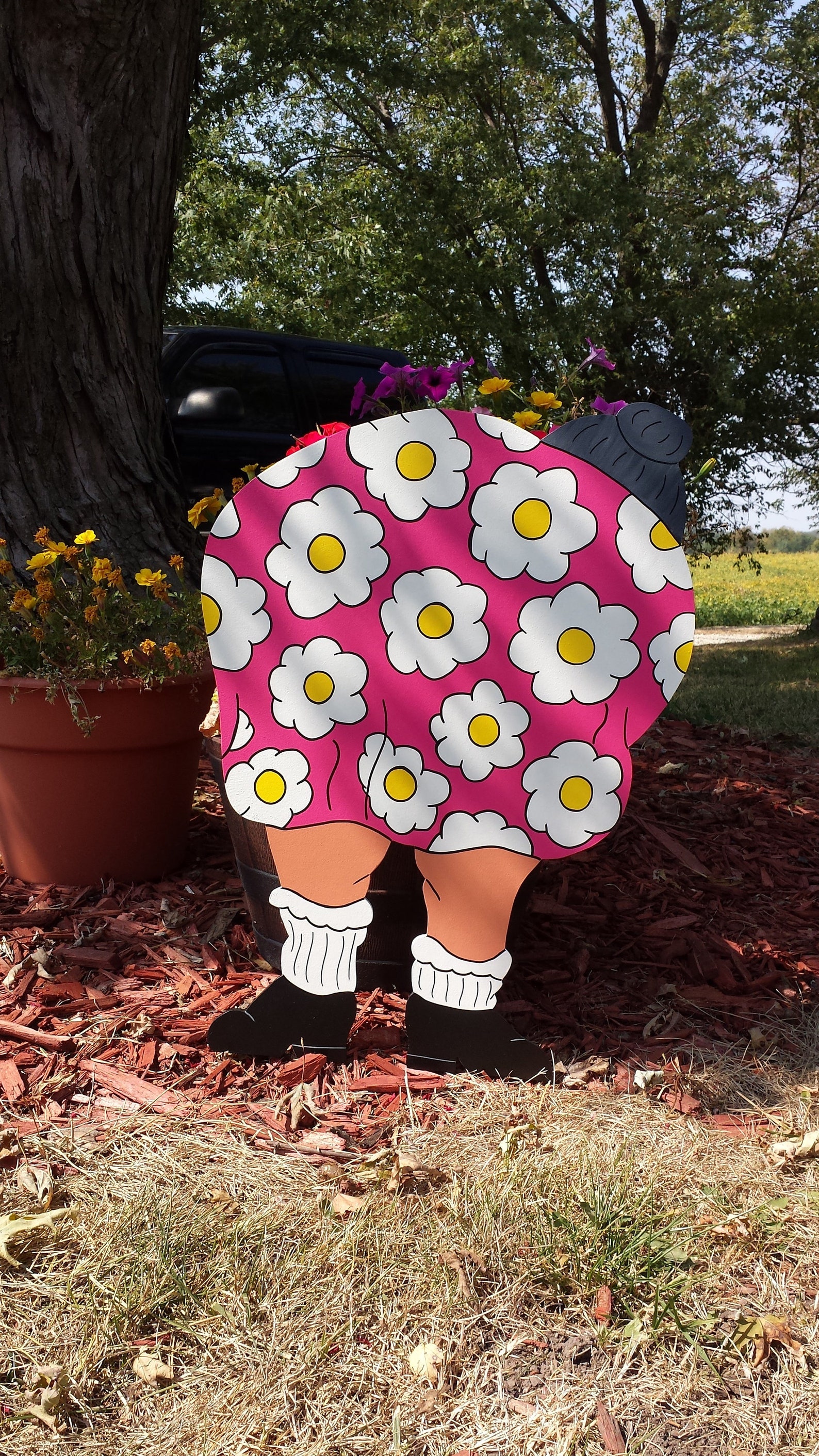 Old Lady Bent Over Gardening Planting Picking Up Yard Art Lawn Etsy