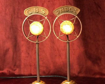 Illuminated Spring Microphone CBS or NBC