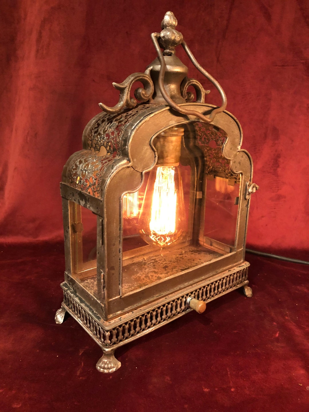 Illuminated Glassdoor Lantern Etsy