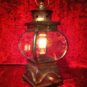 Illuminated Curved Glass Lantern image 3