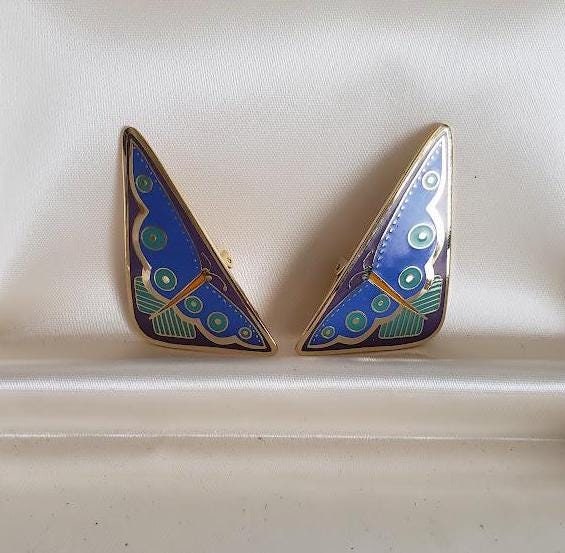 Vintage Laurel Burch Clip-on Earrings, 
