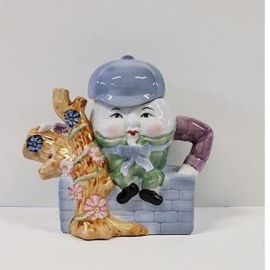 Vintage Feitx Humpty Dumpty Teapot, Ceramic/porcelain, Nursery Rhyme character teapot, Collectible Display piece