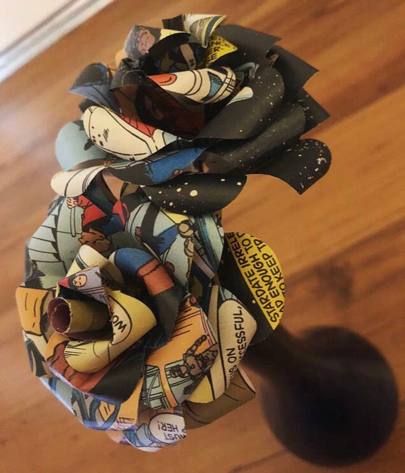 Comic Book Flower Bouquet - Marvel DC Superhero Roses - Nerd Roses - Wedding Bouquet - Mothers Day Gift - Undying Flowers - Graduation Gift image 6