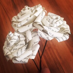 Book Roses Paper Flowers Literary Flowers Classic Lit Recycled Books Book Lover Flower Wedding Bouquet Graduation Gift image 4