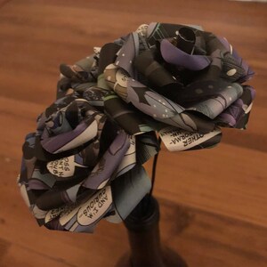 Comic Book Flower Bouquet - Marvel DC Superhero Roses - Nerd Roses - Wedding Bouquet - Mothers Day Gift - Undying Flowers - Graduation Gift image 4