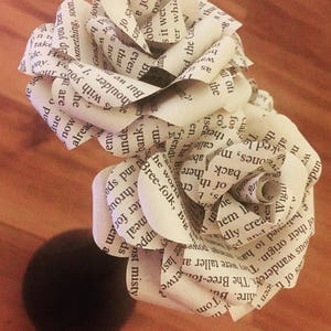 Book Roses Paper Flowers Literary Flowers Classic Lit Recycled Books Book Lover Flower Wedding Bouquet Graduation Gift image 5