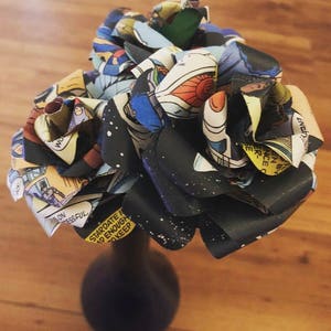 Comic Book Flower Bouquet - Marvel DC Superhero Roses - Nerd Roses - Wedding Bouquet - Mothers Day Gift - Undying Flowers - Graduation Gift image 8