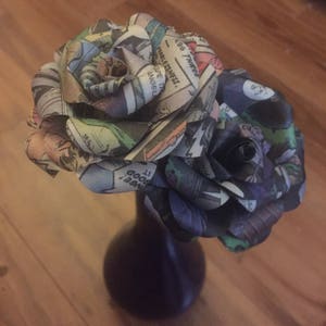 Comic Book Flower Bouquet - Marvel DC Superhero Roses - Nerd Roses - Wedding Bouquet - Mothers Day Gift - Undying Flowers - Graduation Gift image 9