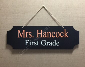 teachers door sign welcome door sign third grade teacher etsy