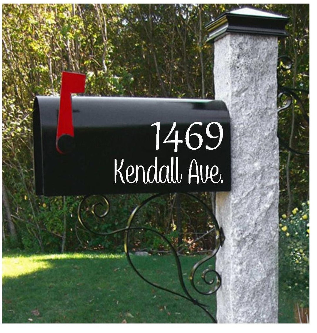 Mailbox Vinyl Decal, Vinyl Address Decal, Vinyl Name & Number Decal