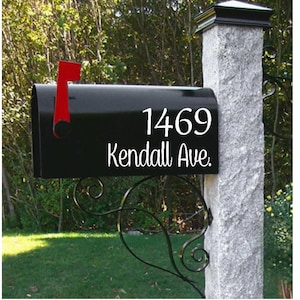 Mailbox Vinyl Decal, Vinyl Address Decal, Vinyl Name & Number Decal, Decal Last Name, Mailbox Decal, Mailbox Address, Mailbox Not Included