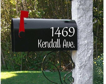 Mailbox Vinyl Decal, Vinyl Address Decal, Vinyl Name & Number Decal, Decal Last Name, Mailbox Decal, Mailbox Address, Mailbox Not Included