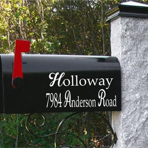 Personalized Vinyl Mailbox Decal: Custom Address Numbers & Design