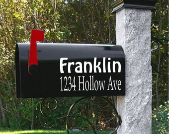 Mailbox Decal made of Premium Outdoor Vinyl, Mailbox Numbers, Mailbox Address Vinyl Decals