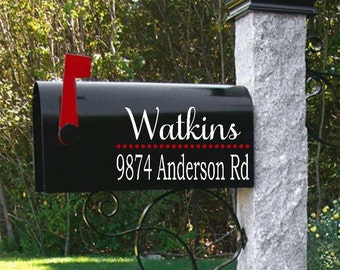 Vinyl Mailbox Decals, Mailbox Address, Mailbox Decal, Mailbox Name and Numbers, Address Vinyl Decals, Mailbox Not Included, Name and Address