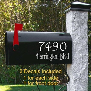 Mailbox Decal Vinyl Mailbox Decal Address Decal Mailbox Decal Mailbox Decor Vinyl Decal Wonderfully Made Creations